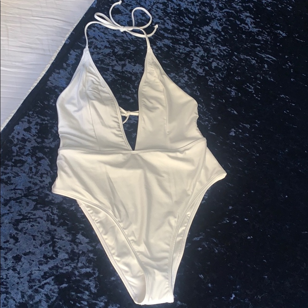 Plunging Halter One -Piece swimsuit